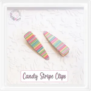 ⋅ Candy Stripe Clips ⋅ Premium Hair Clips