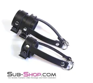0788A-SIS      Sissy's Leather Buckling Ball Stretcher Bondage Strap