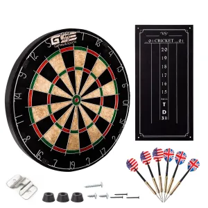 18" Regulation Size Bristle Board Game Set. Pro Board with Six 17