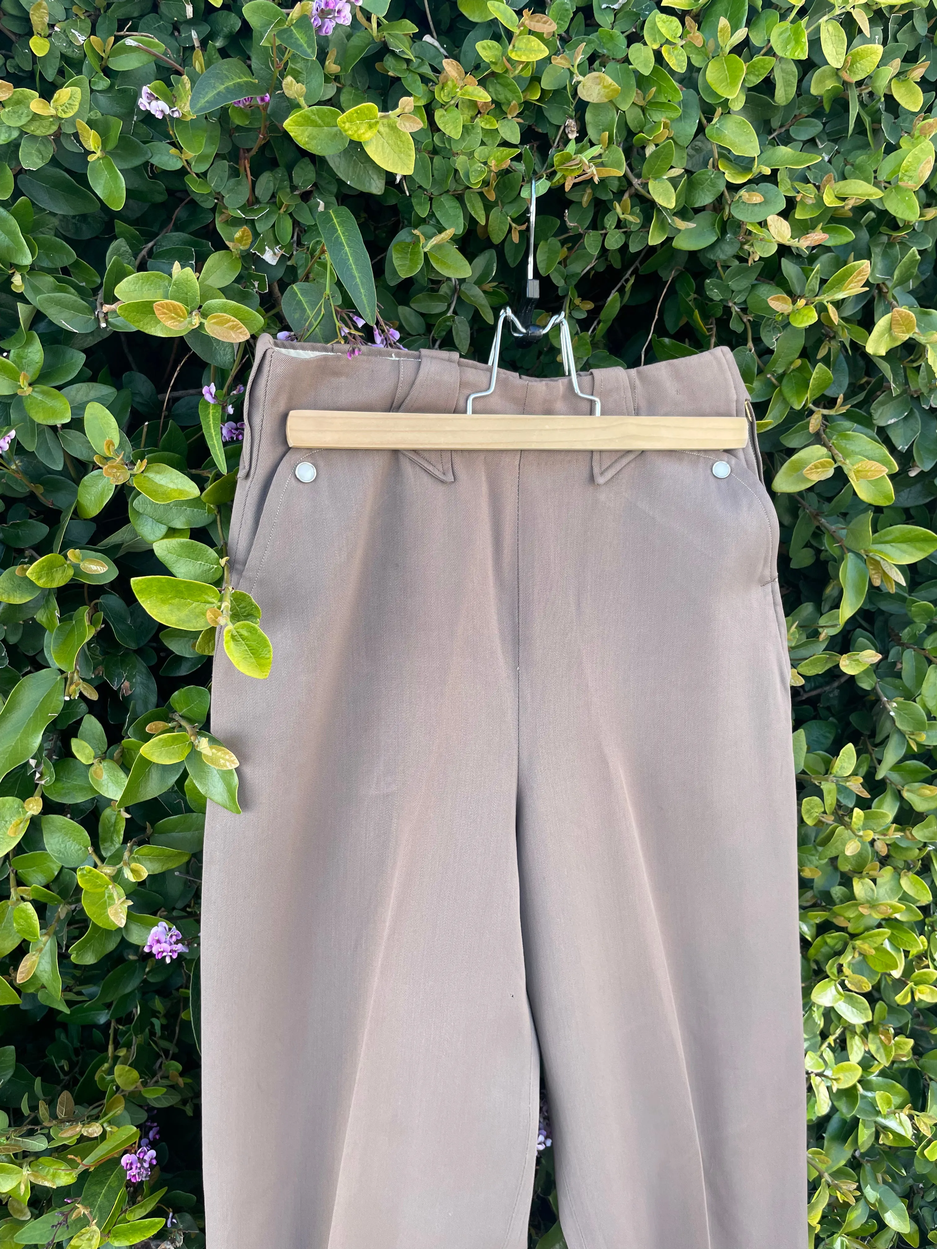 1940s ‘Saddle Sturdy Brand’ Gabardine Western Side Zip Trousers