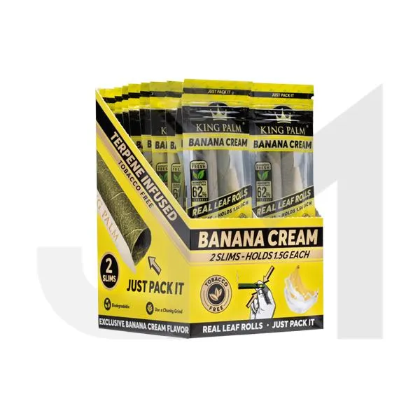 20 King Palm Flavoured Slim 1.5G Rolls - Display Pack