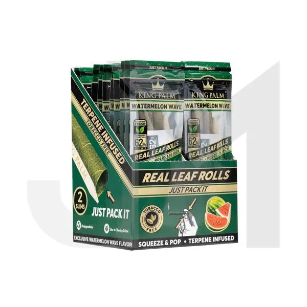 20 King Palm Flavoured Slim 1.5G Rolls - Display Pack