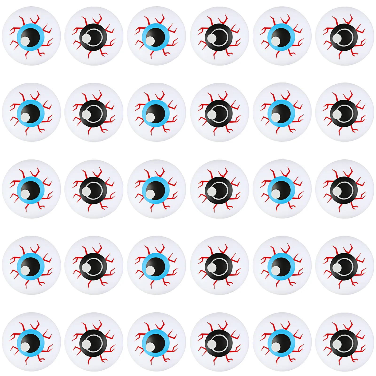 60PCS Plastic Halloween Eyeballs Scary Ping Pong for Cats, Kids Toys Decoration