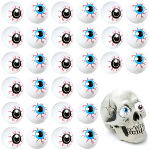 60PCS Plastic Halloween Eyeballs Scary Ping Pong for Cats, Kids Toys Decoration