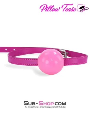 6889DL     Pink Rubber Ballgag on Hot Pink Strap - MEGA Deal