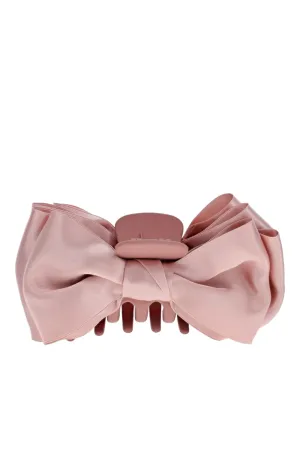 Agatha Rose Satin Bow Jaw Clip