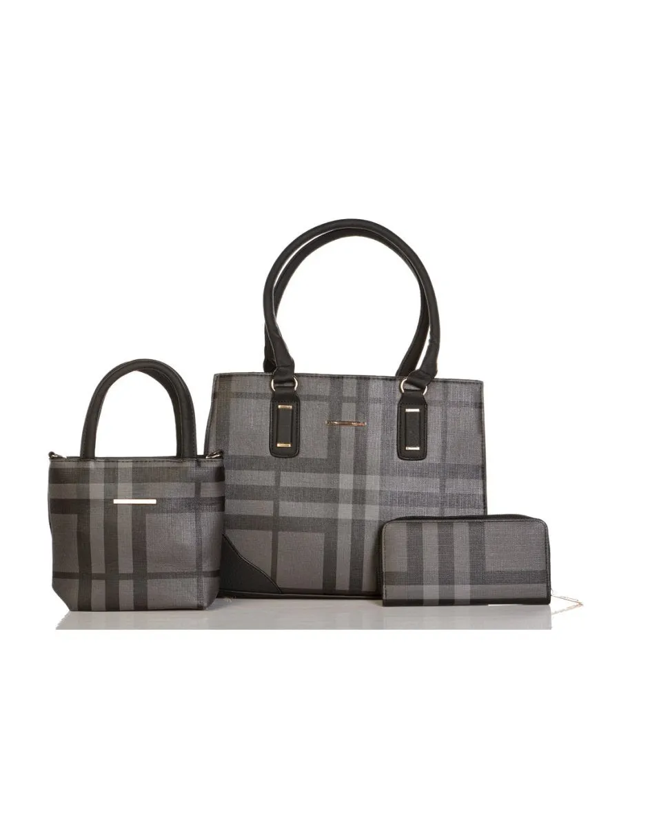 Alina's 3pc Plaid Handbag Set - ONLINE ONLY