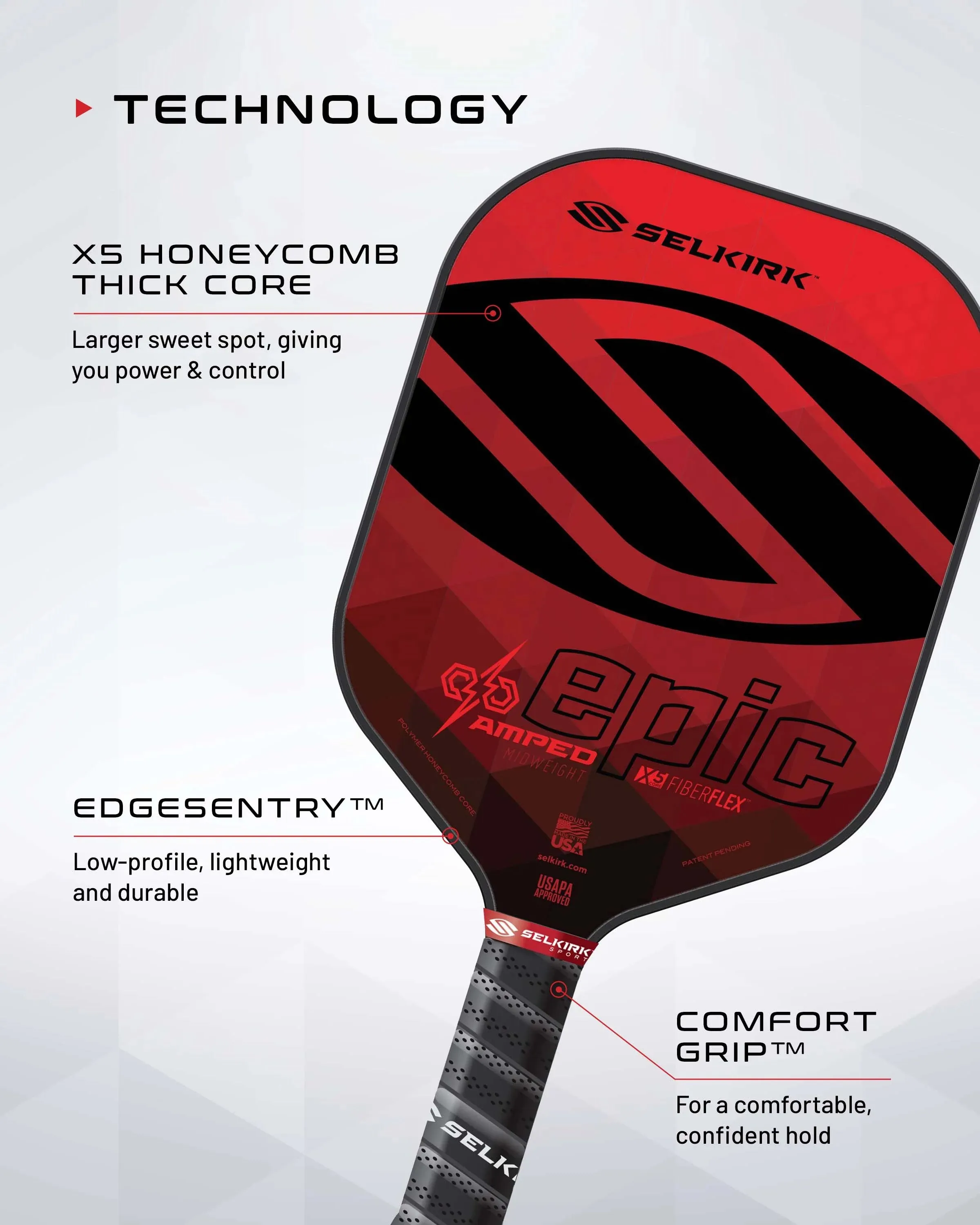 AMPED Invikta Pickleball Paddle