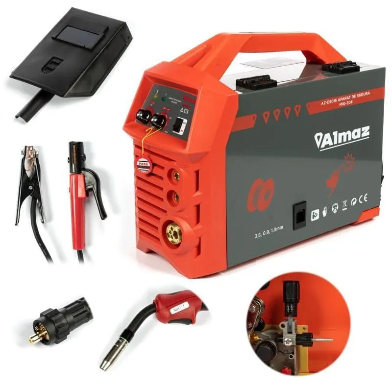 Aparat de sudură AZ-ES015 MIG/MMA, 308A, 220V, 14.6 kVA, IGBT