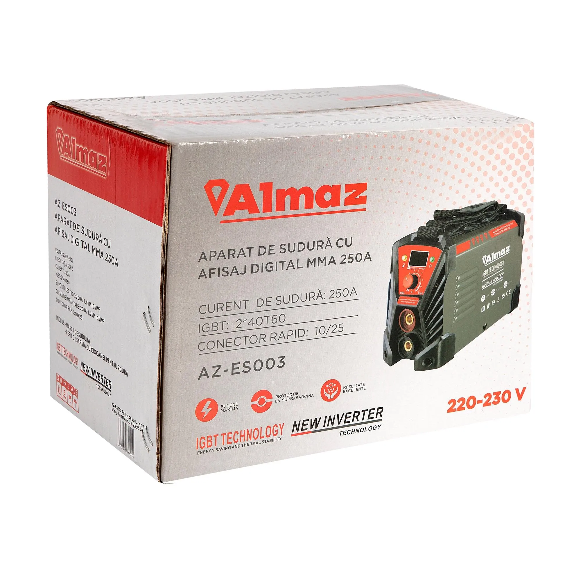 Aparat de Sudură Digital MMA 270, Invertor IGBT, Almaz, 30-270A, 220V