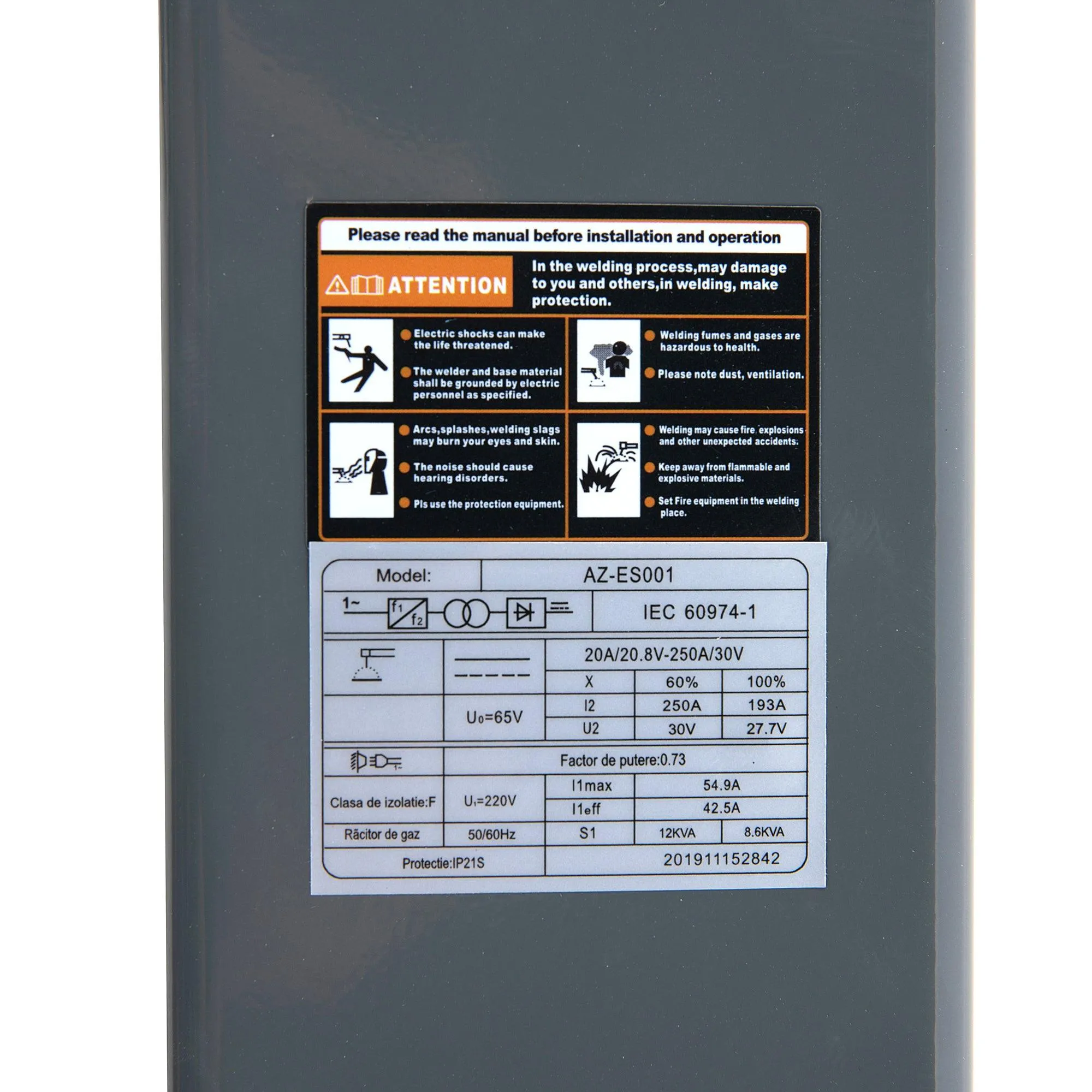 Aparatul De Sudura Almaz Tb250B  AZ-ES001 Accesorii Incluse
