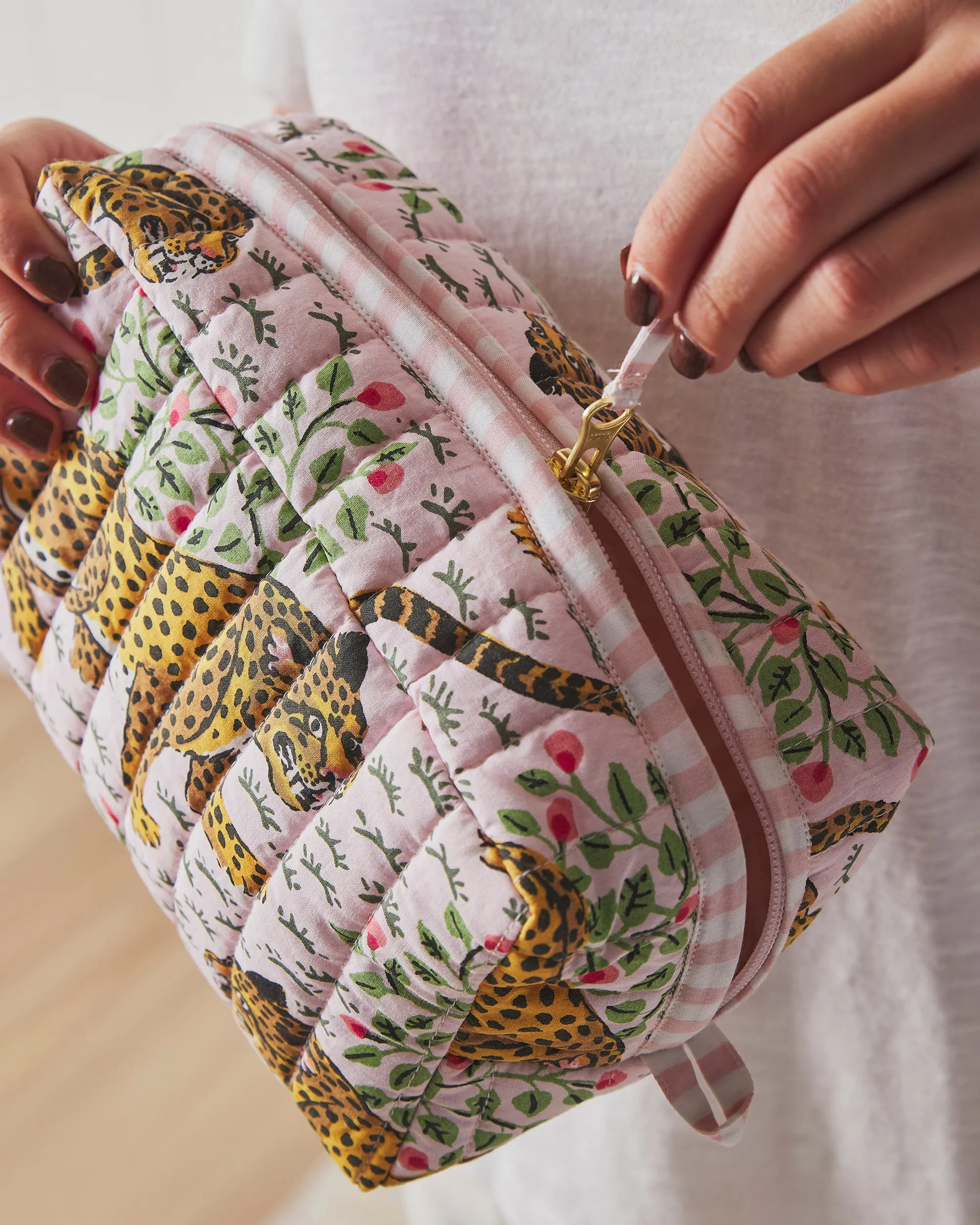 Bagheera - Quilted Pouch - Blush
