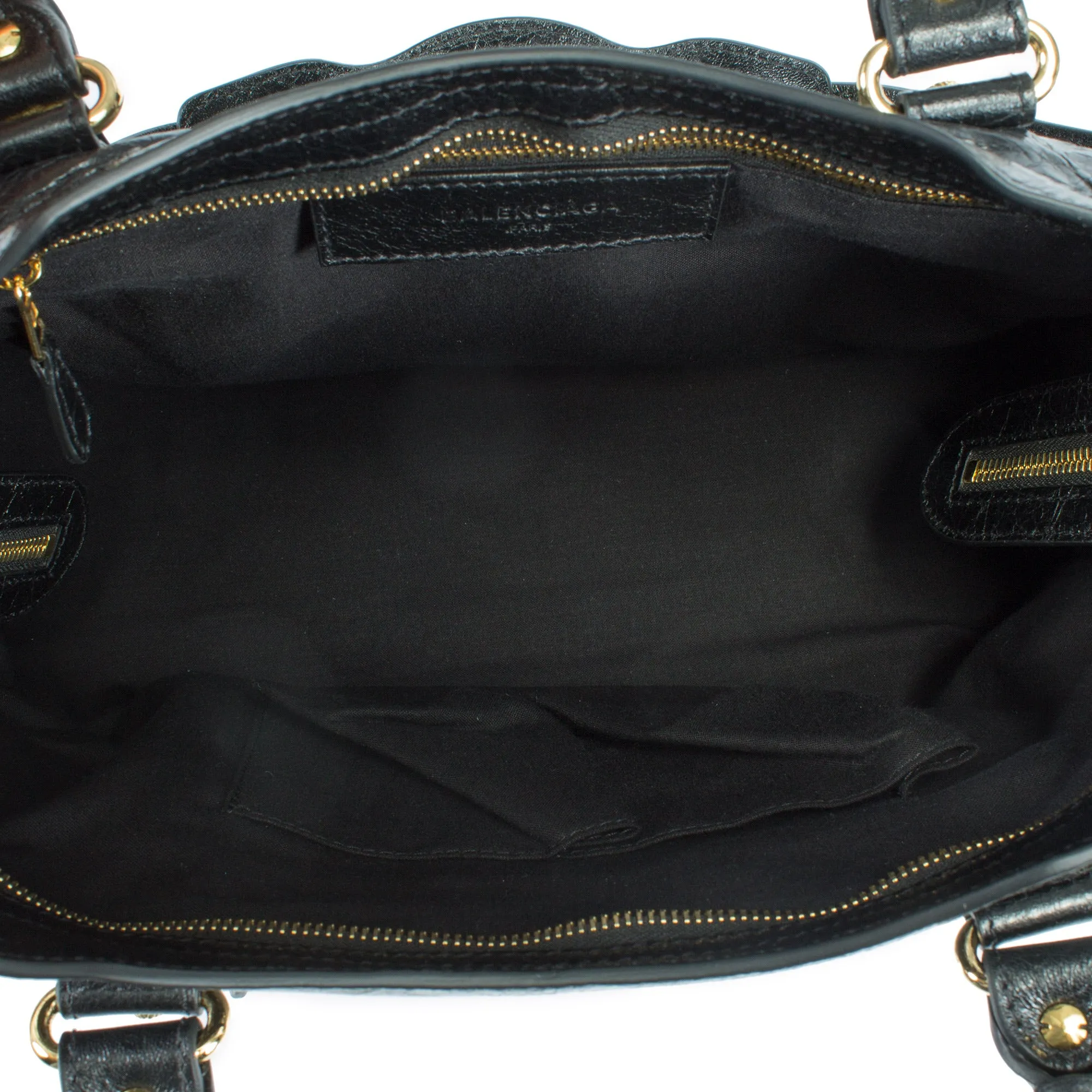 Balenciaga Giant 12 Gold City Bag | Black Lambskin Leather | Medium