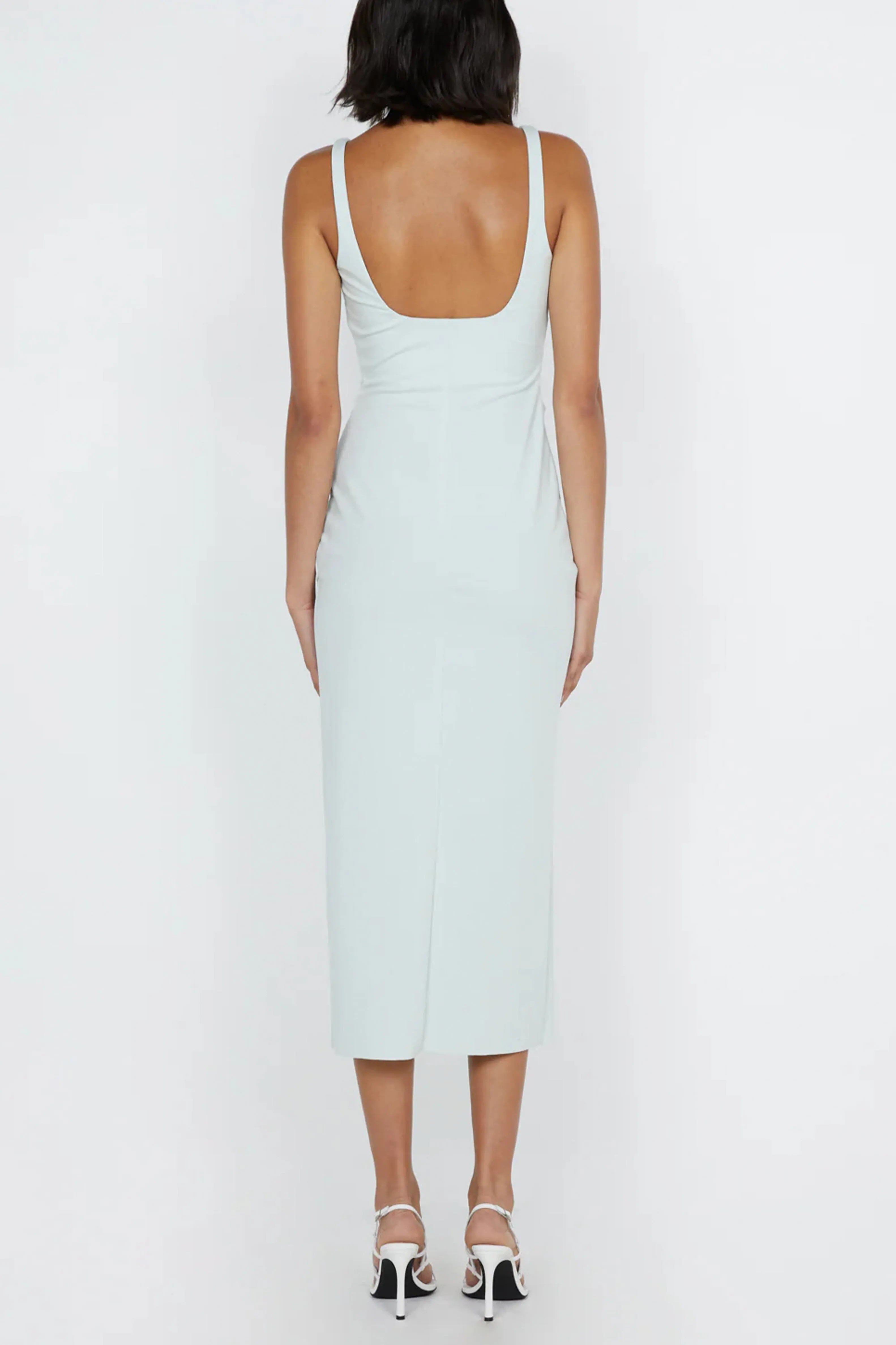 BEC   BRIDGE | Aveline Tuck Midi Dress - Ocean Mist