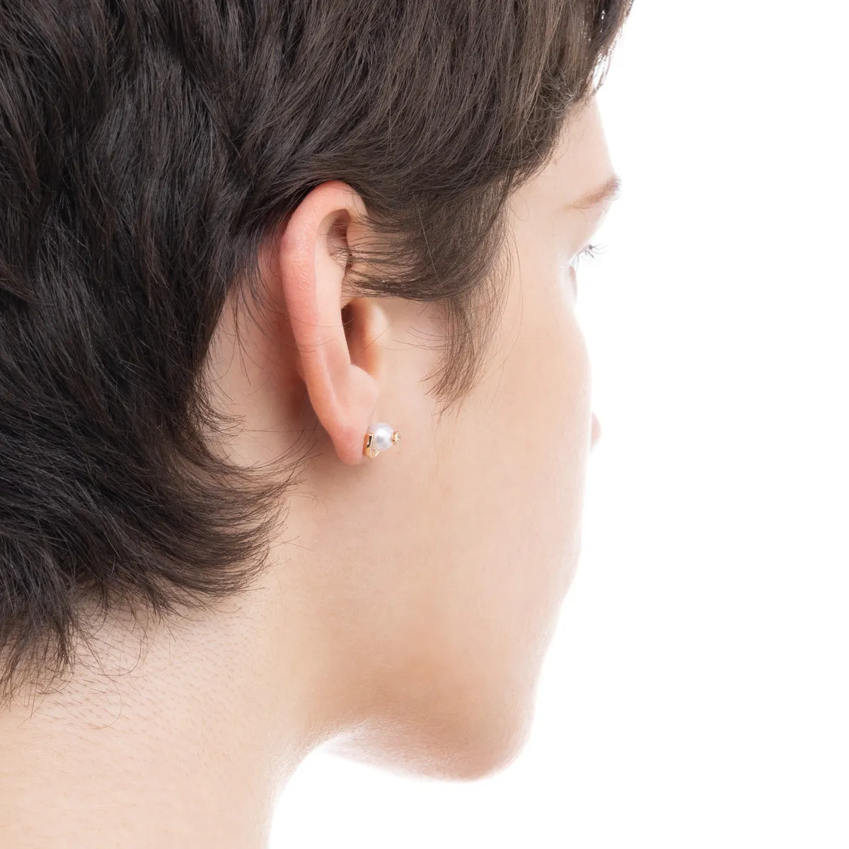 BELUGA Pearl Diamond Earring