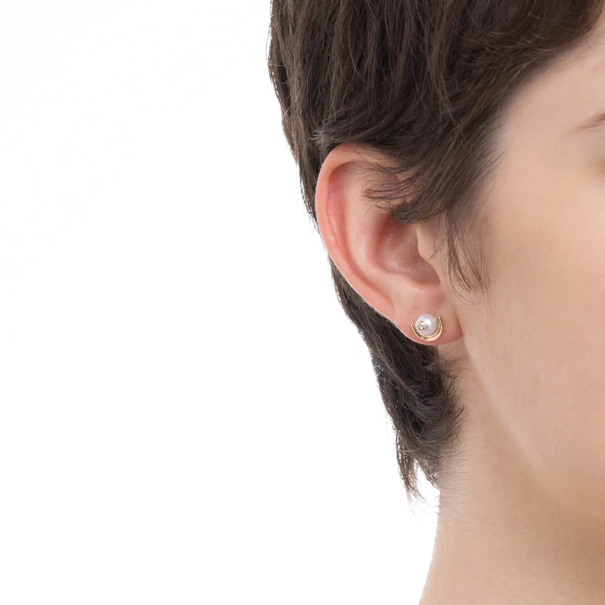 BELUGA Pearl Diamond Earring