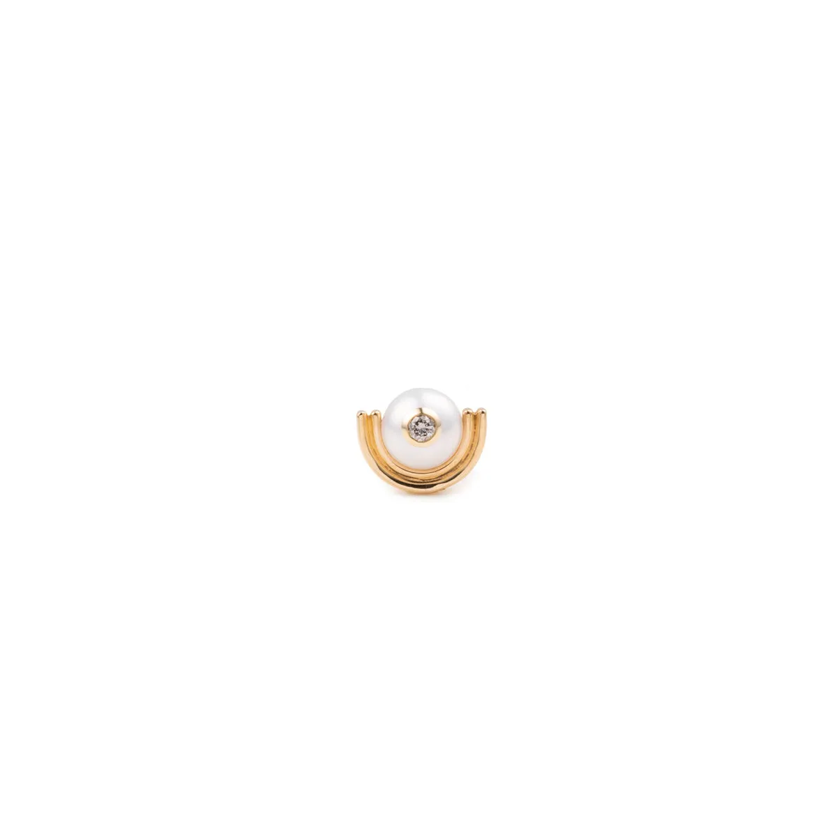 BELUGA Pearl Diamond Earring