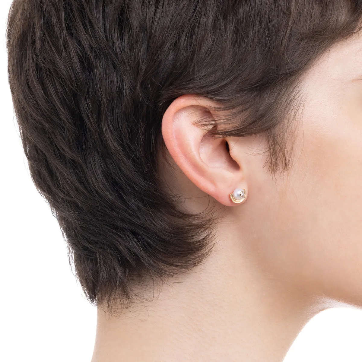 BELUGA Pearl Diamond Earring