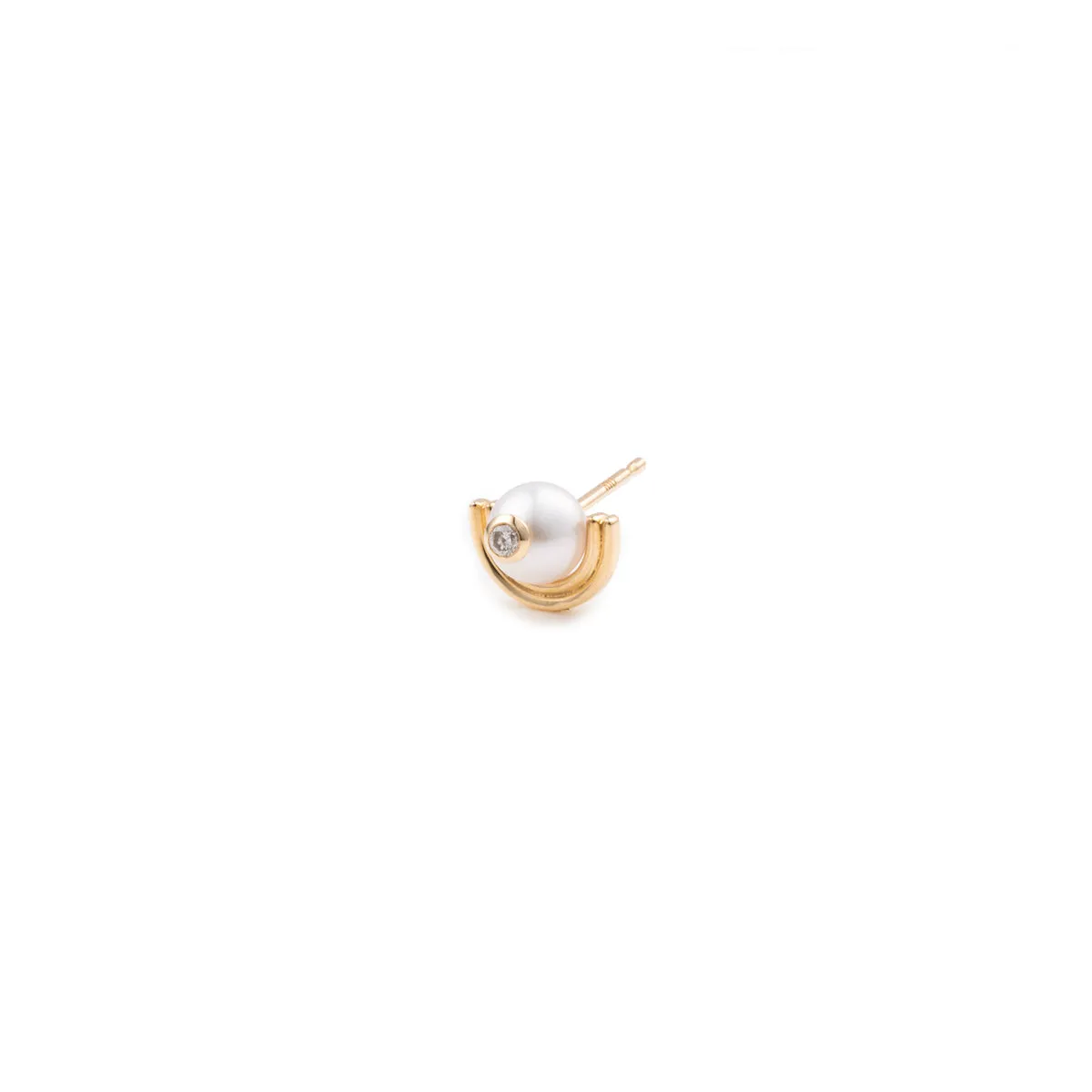 BELUGA Pearl Diamond Earring