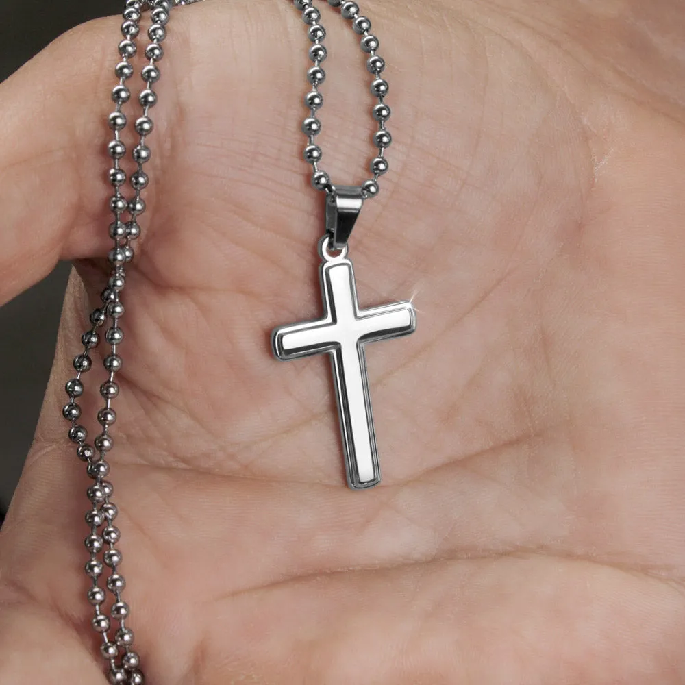 Birthday Gift for Son Love Mom & Dad - Artisan Crafted Cross Necklace