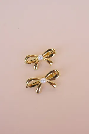BOWS AND PEARLS CLIPS (2 COLORS)