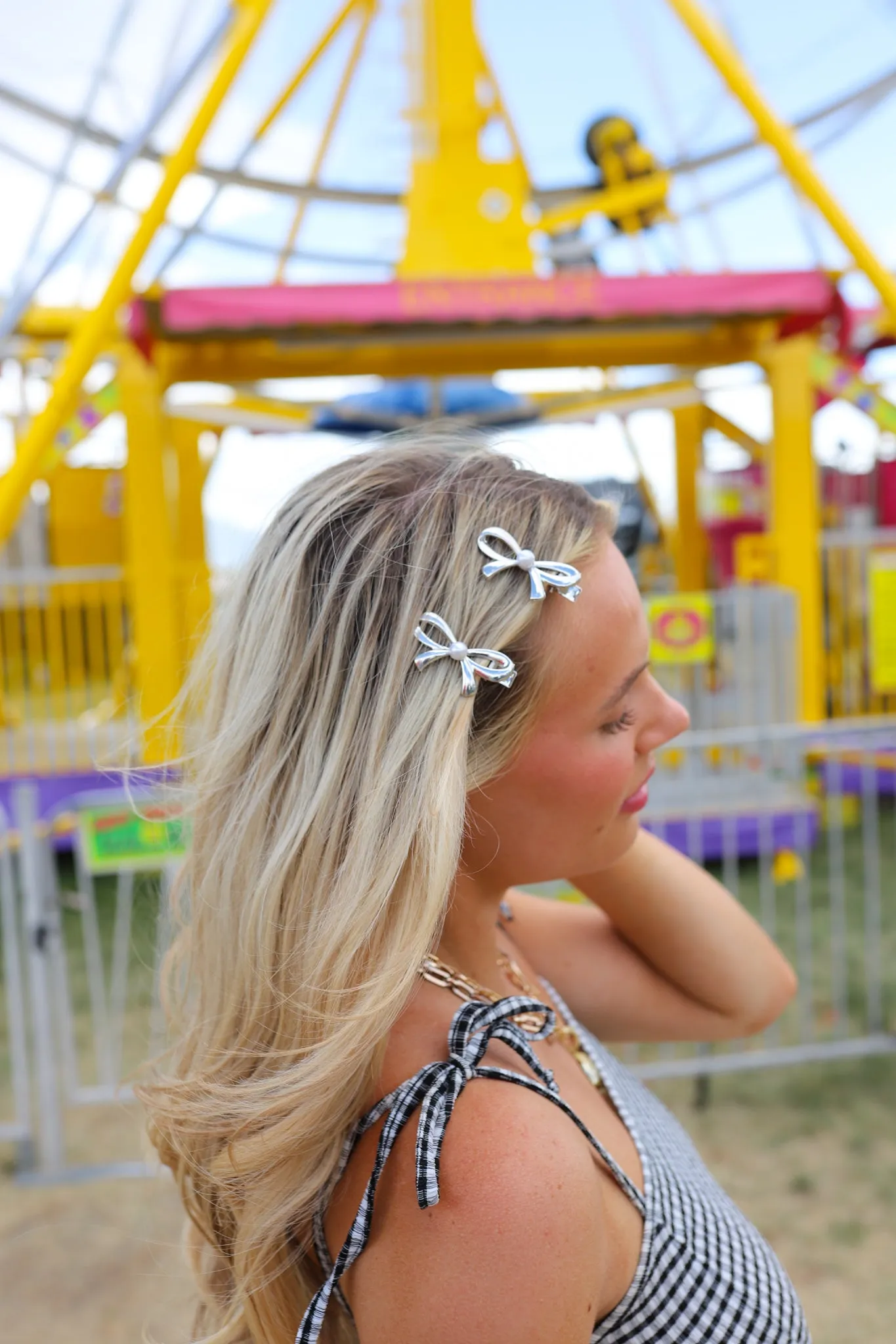 BOWS AND PEARLS CLIPS (2 COLORS)