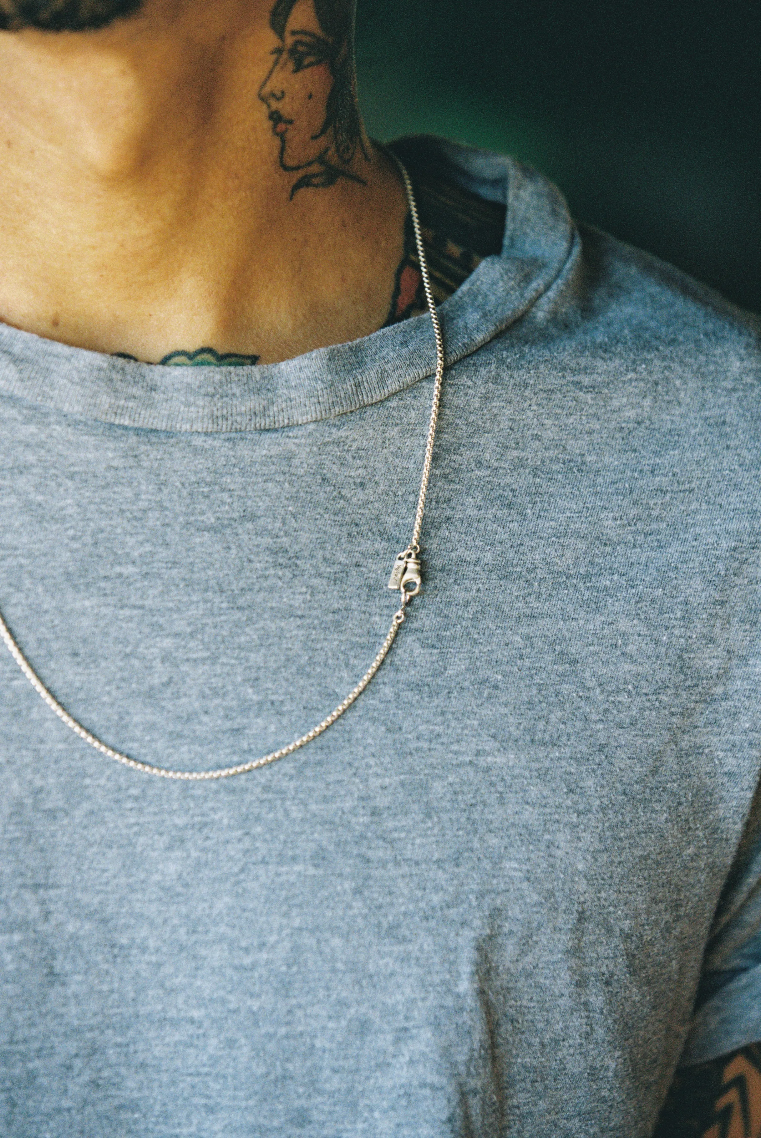 Box Chain Necklace in Sterling Silver, 1.80mm