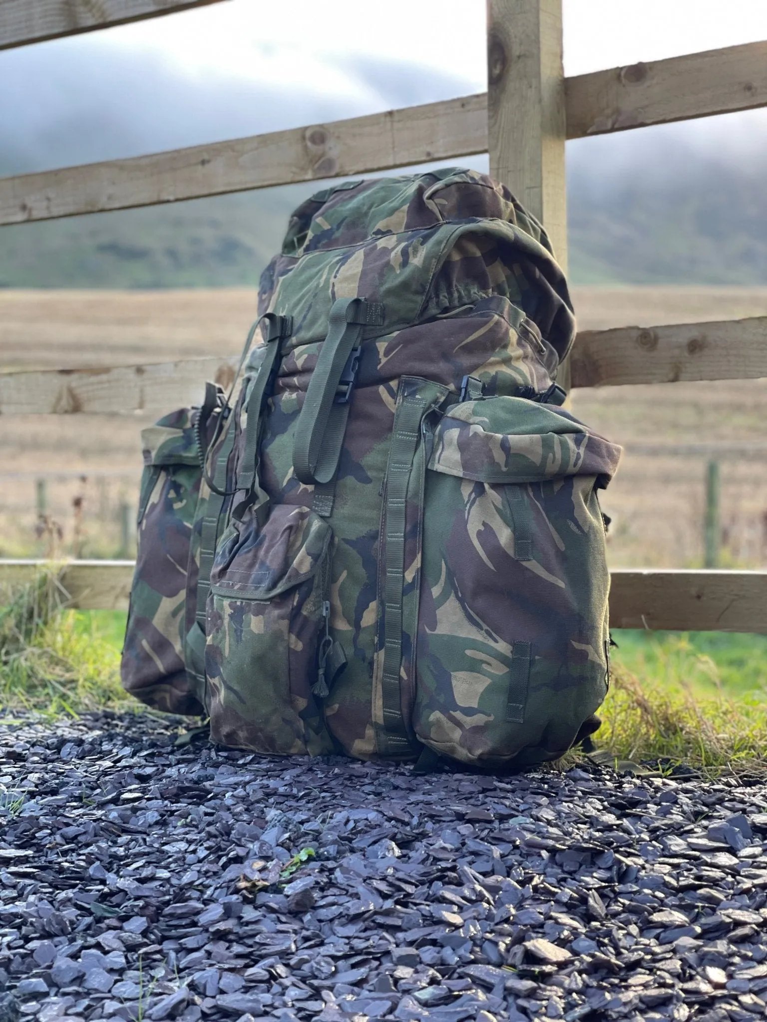 British Army 100L DPM Bergen Long Back