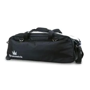 Brunswick Combat Black Triple Tote Bowling Bag