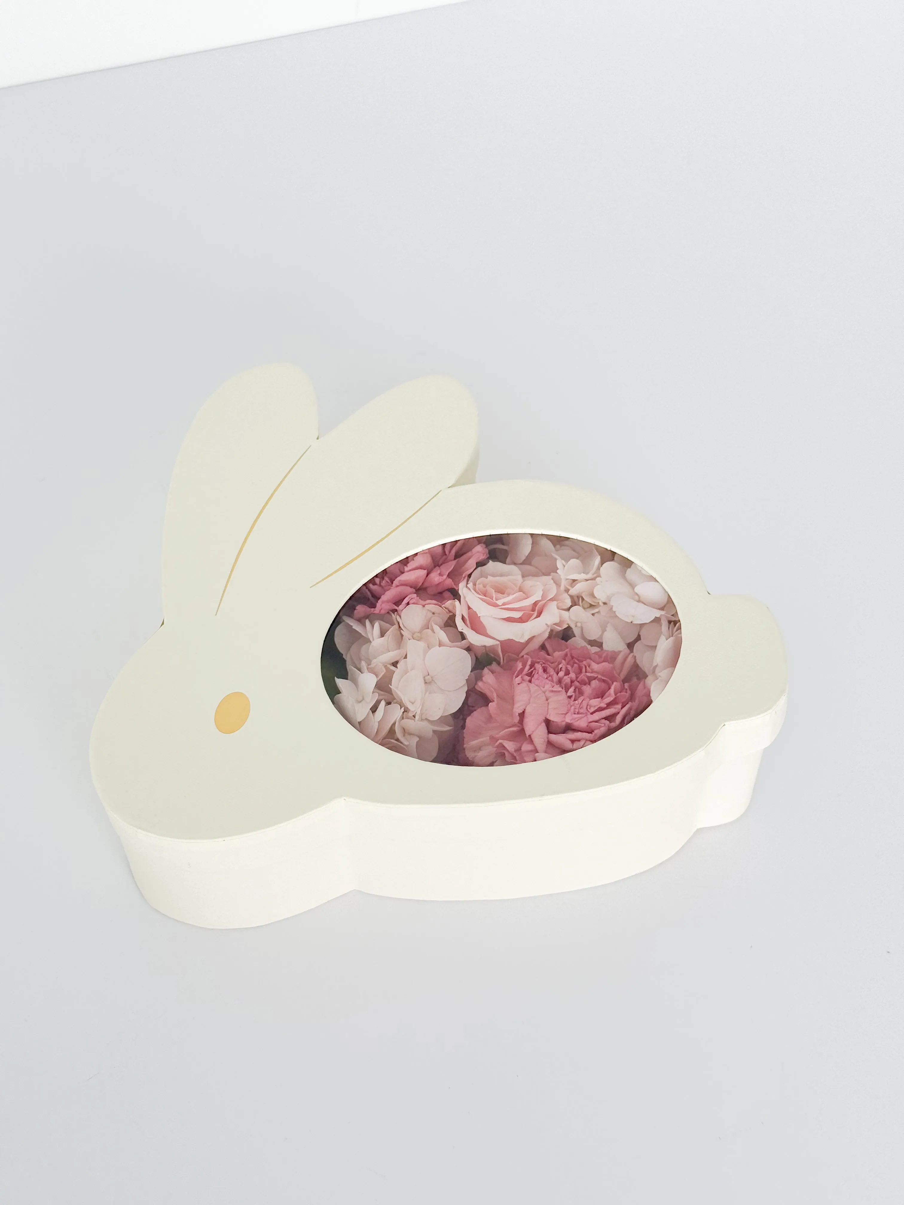 Bunny-Shaped Flower Box with Clear Window – Cute & Unique Floral Gift