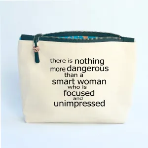 Canvas Zip Bag Lined - Focused and Unimpressed