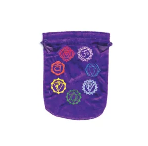 Chakra Purple Velveteen Bag 6" x 8"
