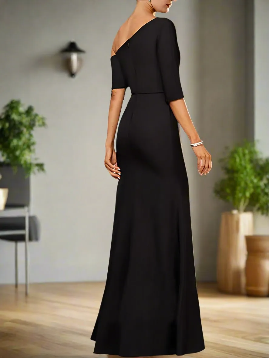 Charming One Shoulder Floor Length Mother of The Bride Dresses