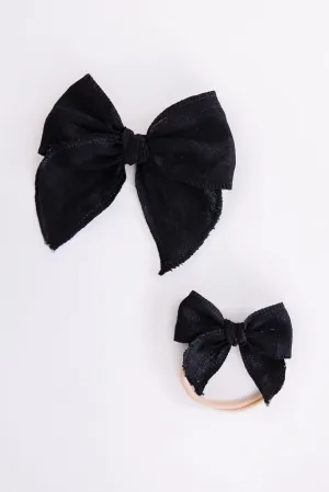 Classic Hair Bow - Black
