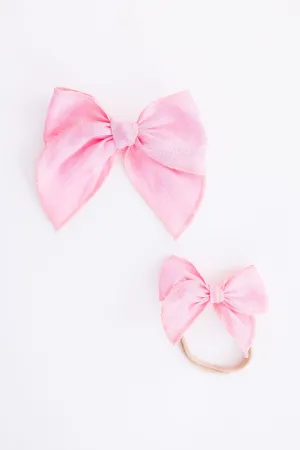 Classic Hair Bow - Bubblegum Pink