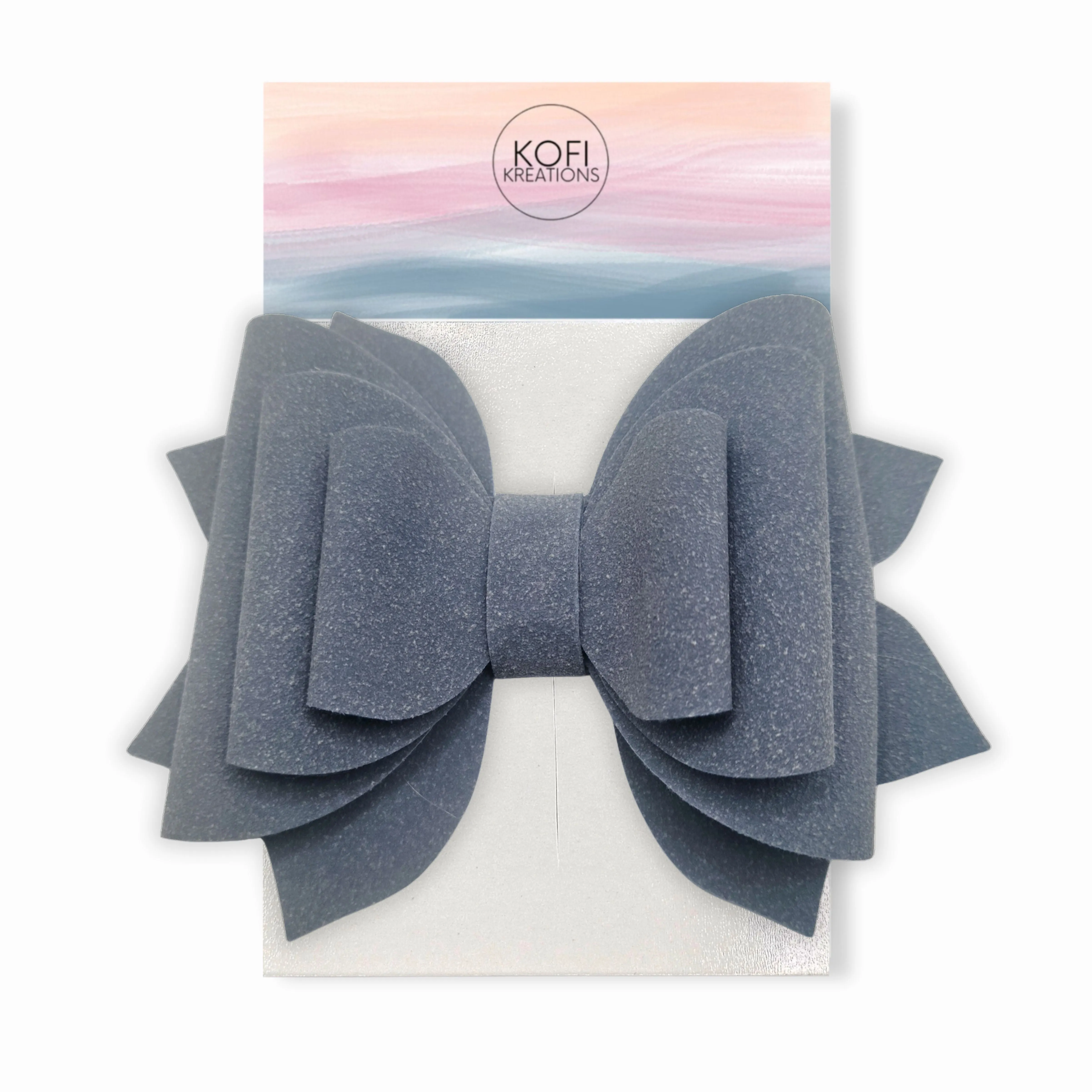 Cobalt Blue | Suede Hair Bow