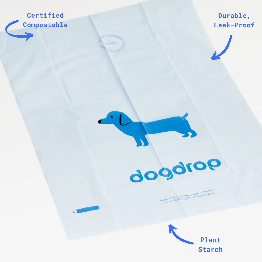Compostable Poop Bags - 3 Boxes (24 rolls; 360 bags)