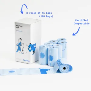 Compostable Poop Bags - 3 Boxes (24 rolls; 360 bags)