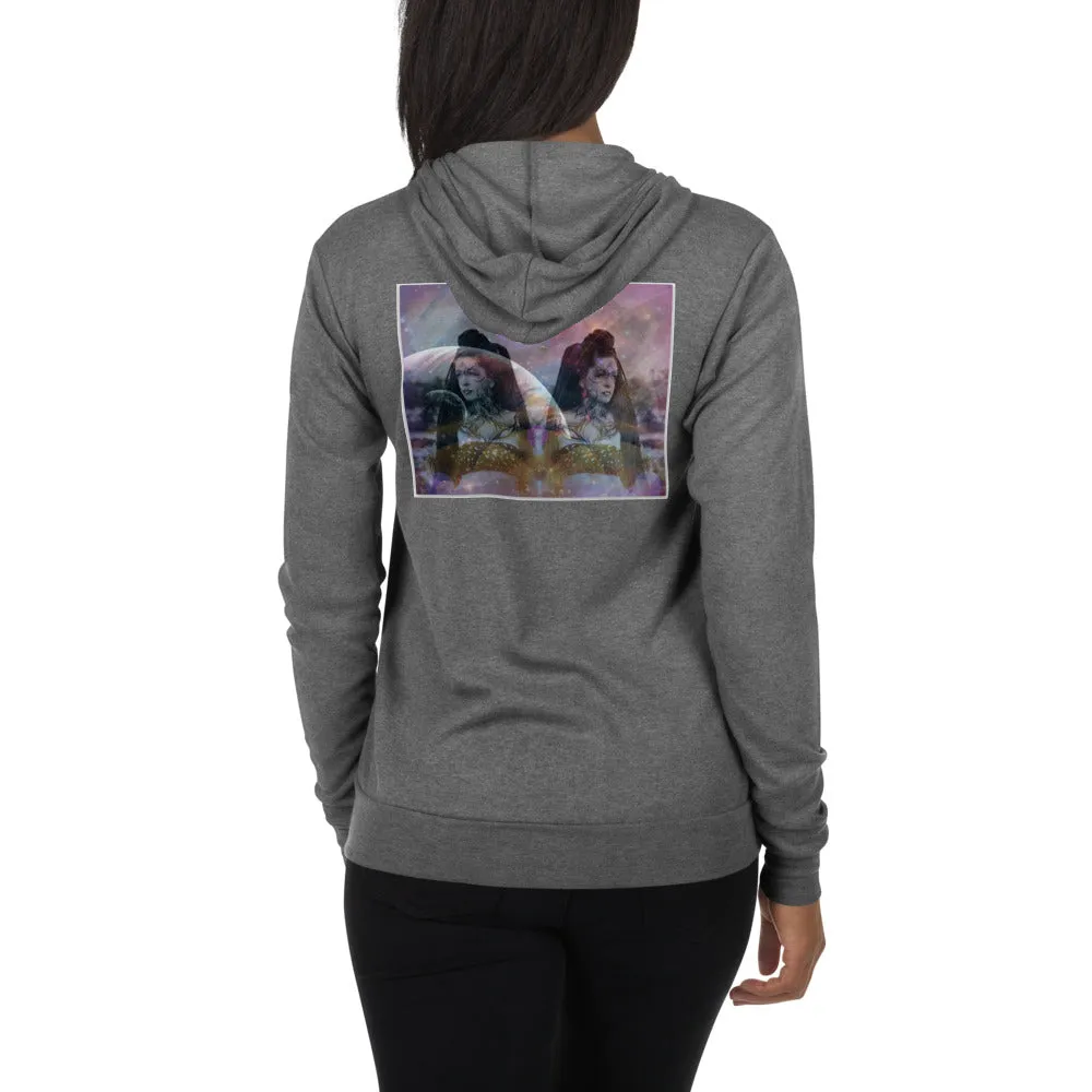 Cosmic Gazer Art Logo Unisex zip hoodie