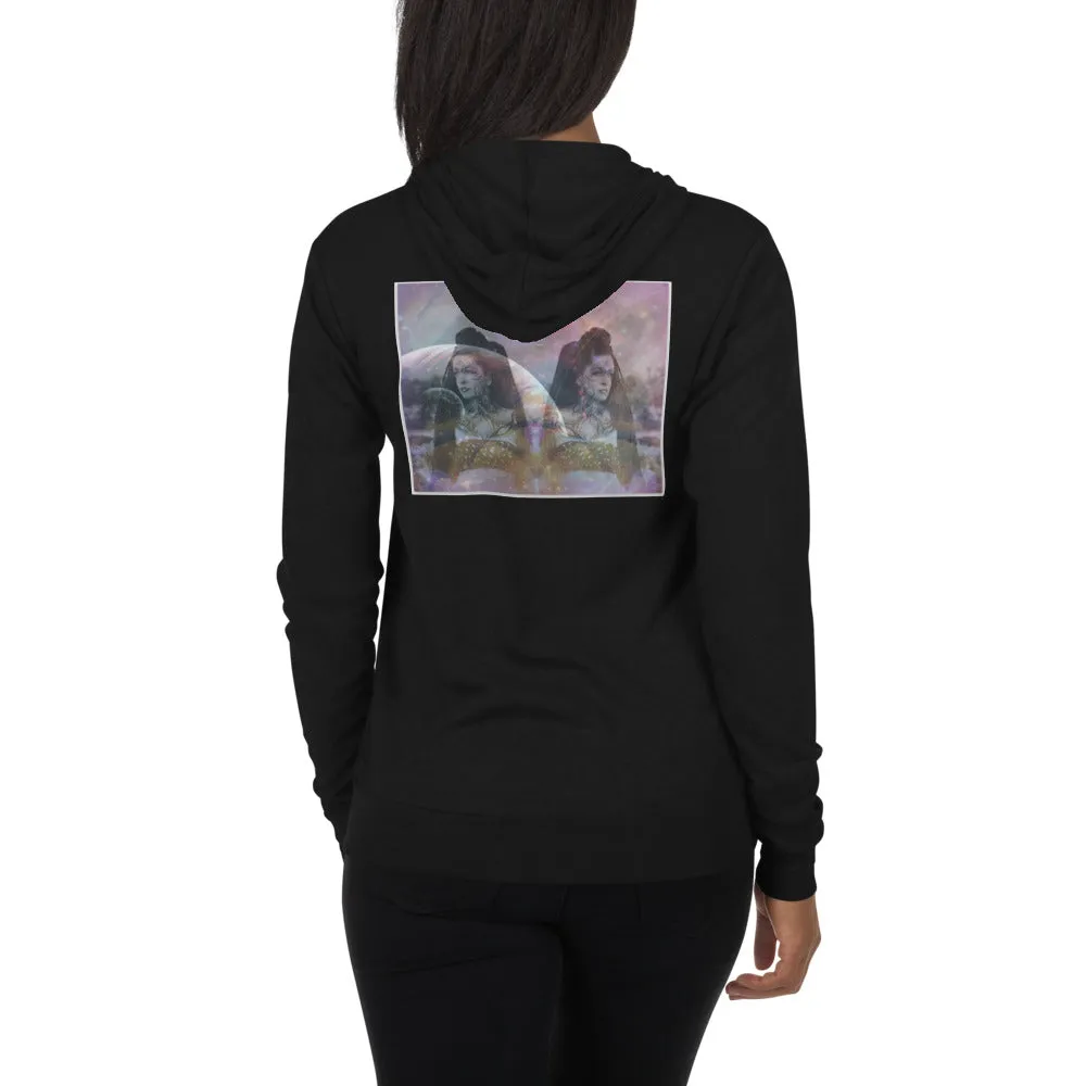 Cosmic Gazer Art Logo Unisex zip hoodie