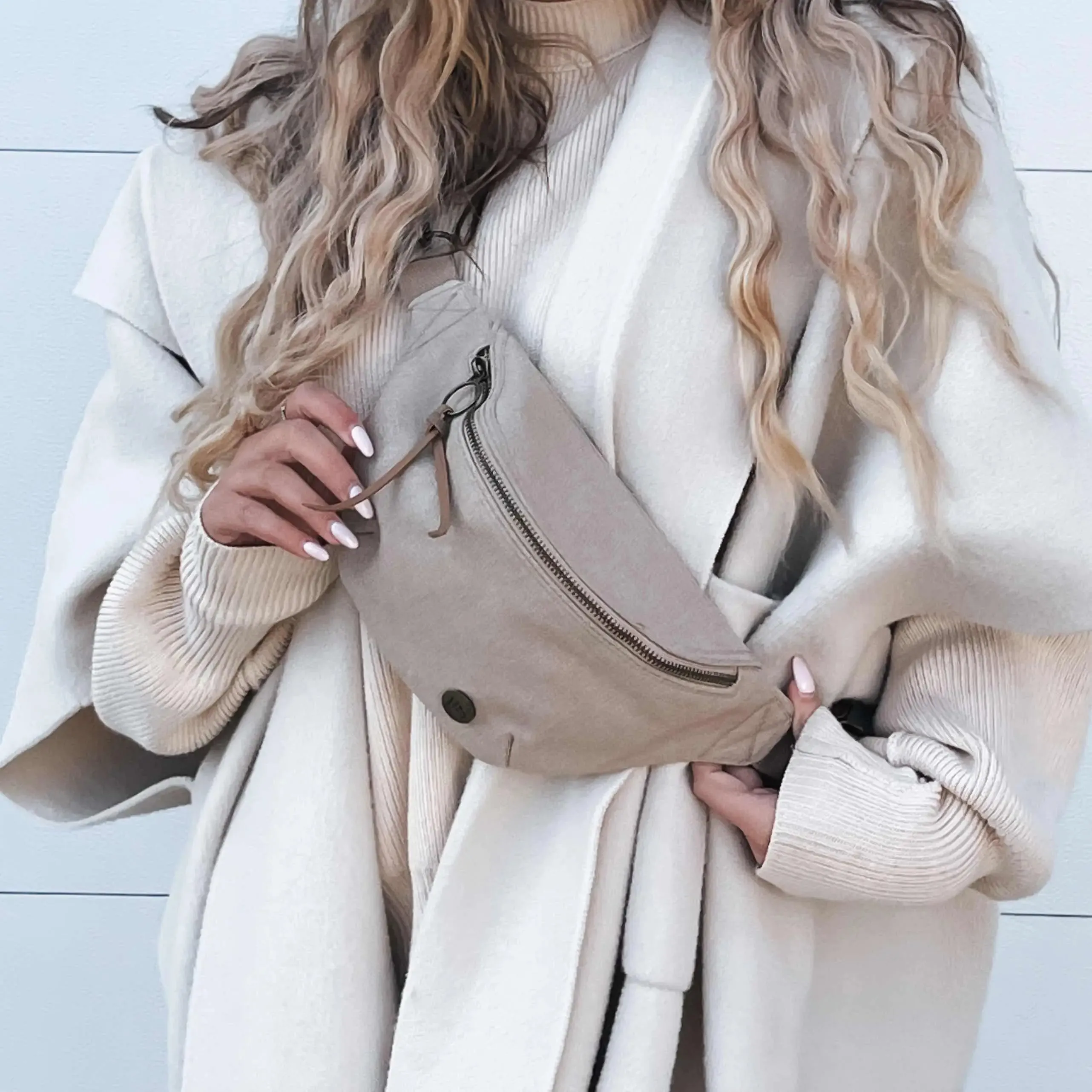 Devin Denim Bum Bag-Tan Denim