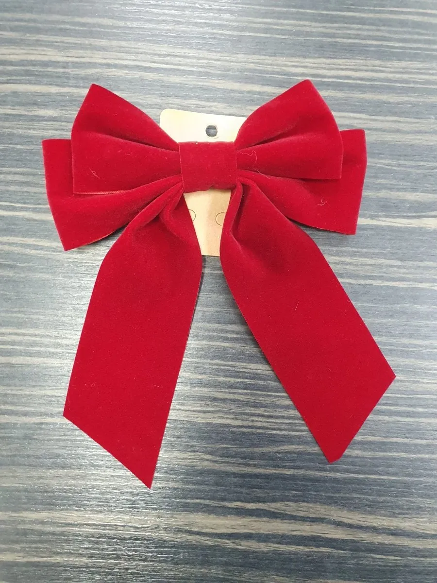 DMB Red Velvet Hair Bow