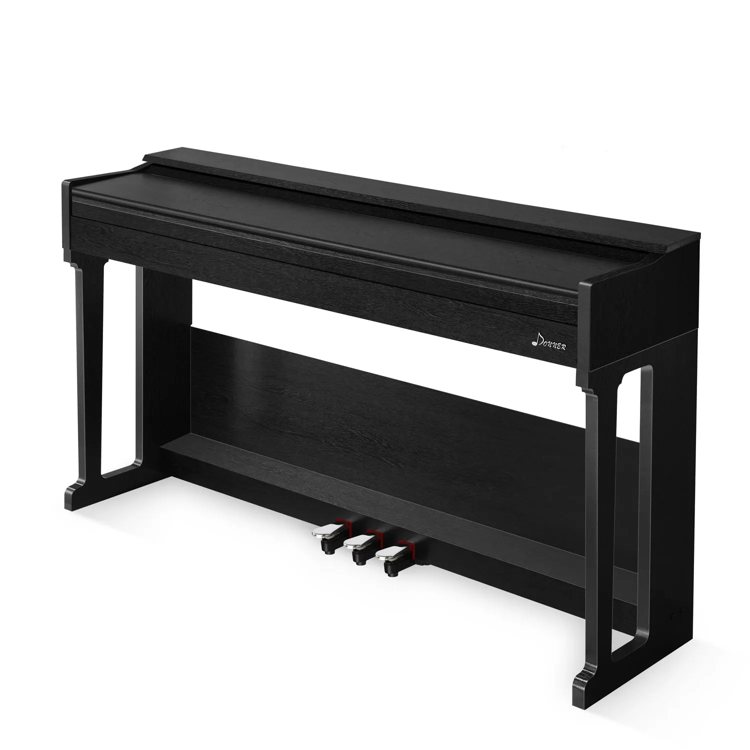 Donner DDP-90 Upright Digital Piano 88-Key Weighted Black and Flip Cover Design