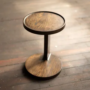 Dovetail Sofa Table | Modern Round C-Side C-Table Pull Up