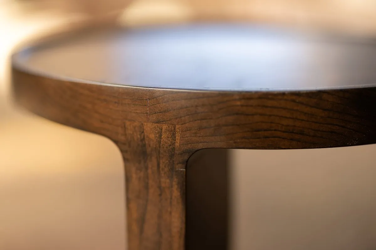 Dovetail Sofa Table | Modern Round C-Side C-Table Pull Up