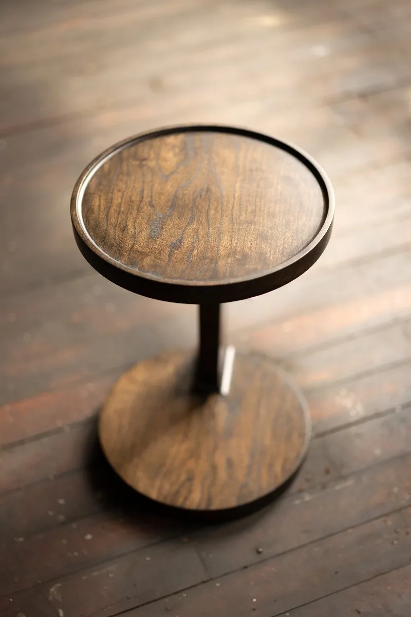Dovetail Sofa Table | Modern Round C-Side C-Table Pull Up