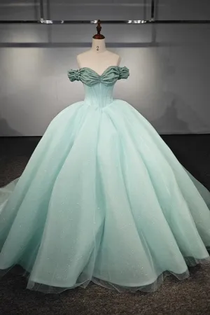 Elegant Off-the-shoulder Lace Up Ball Gown Quinceanera Dresses