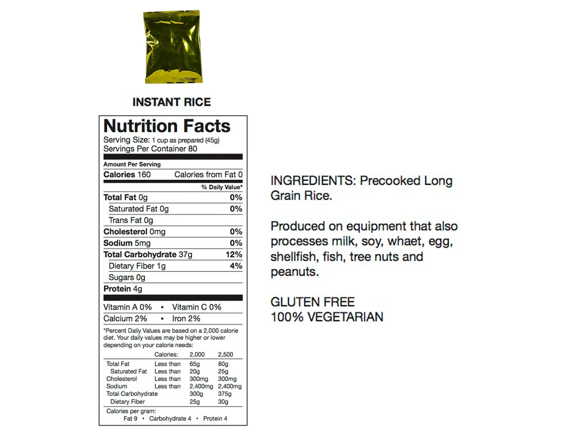 Emergency Freeze Dried Meat - 60 Servings ( 20 Bonus Rice Servings)