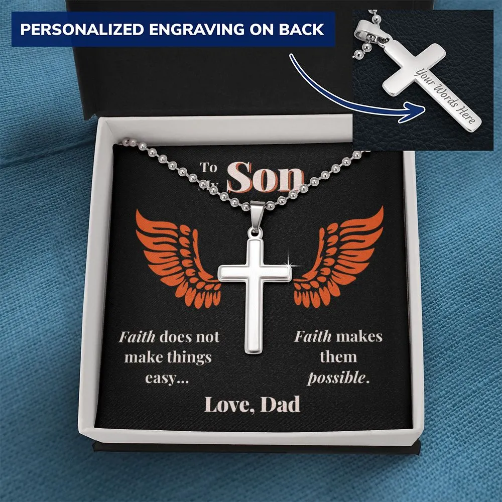 Father Son Faith Cross Necklace