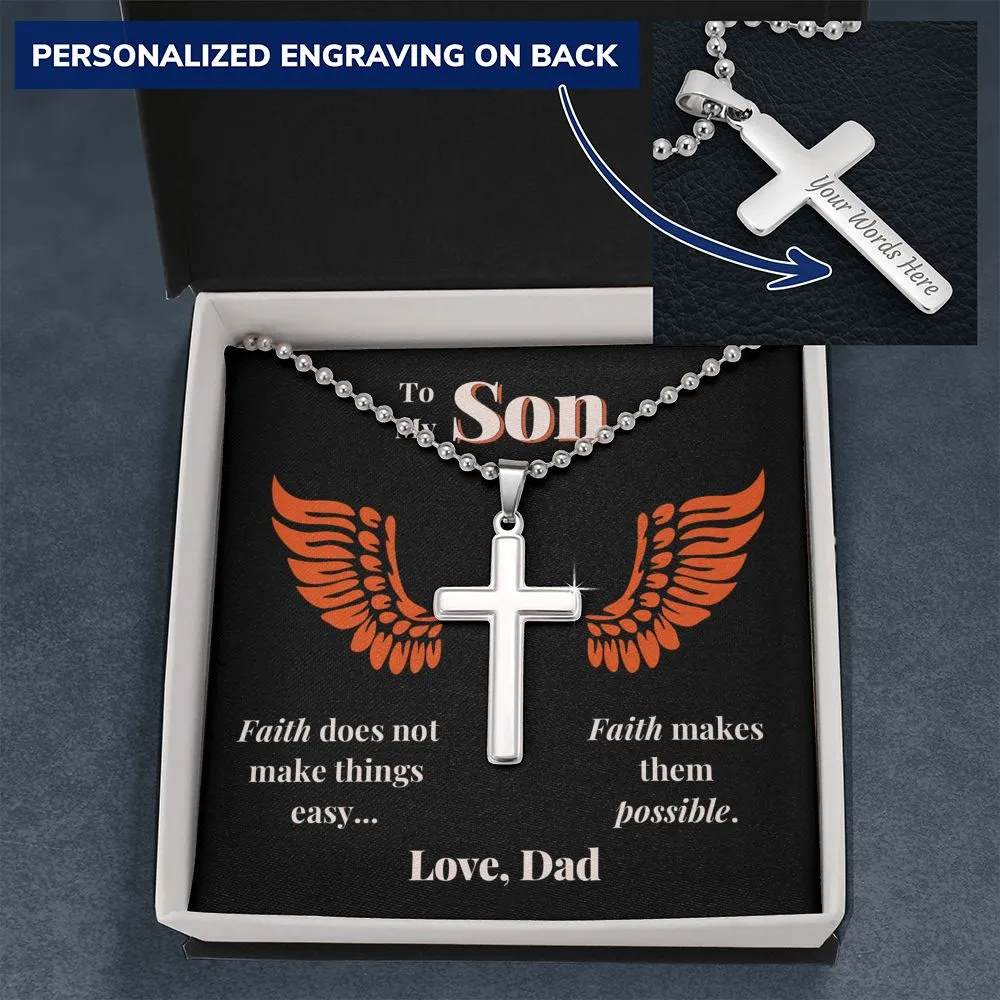 Father Son Faith Cross Necklace